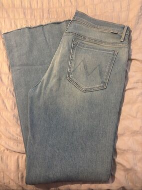 MOTHER Light Blue Flare Leg Jeans